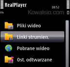 RealPlayer - linki strumieniowe